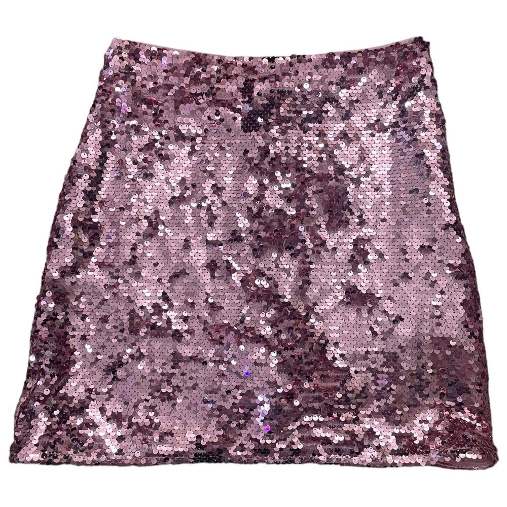 H&M Pink Sequin Mini Skort